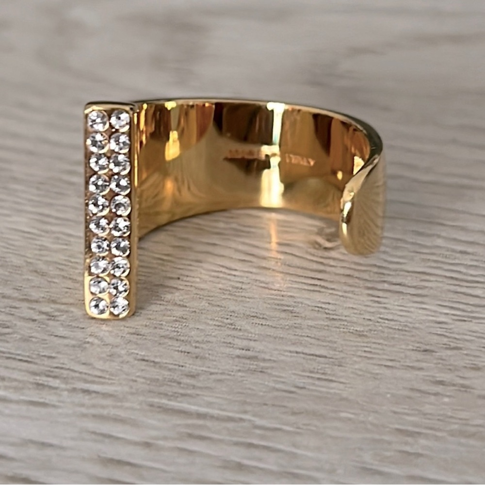 Vita Fede Gold Plated Crystal Ring Size 8